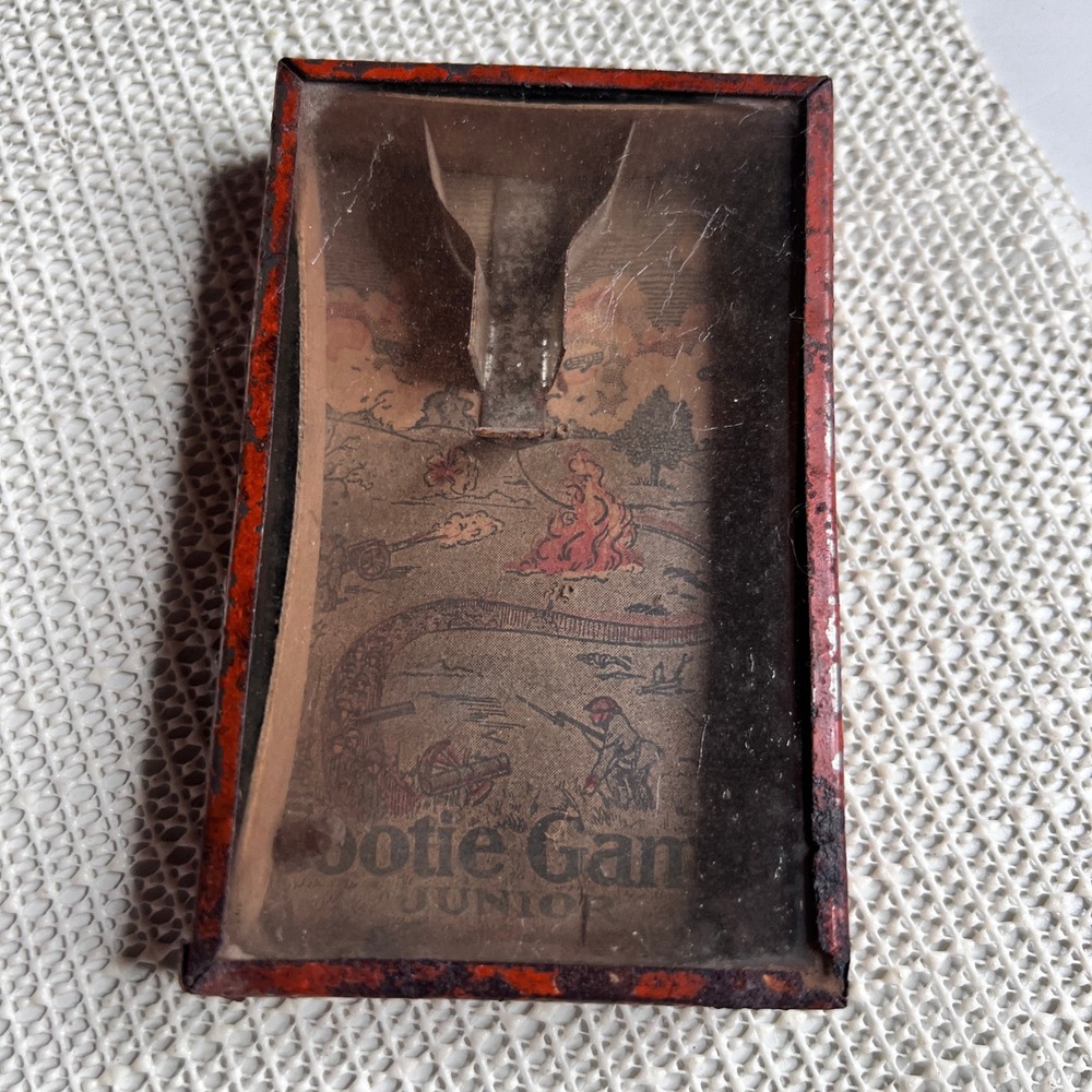 Antique Cootie Game Junior James R Irvin Chicago WWI Era Dexterity Puzzle Toy